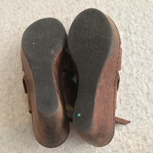 🌻 BORN Brown Leather Wedges - Picture 4 of 6